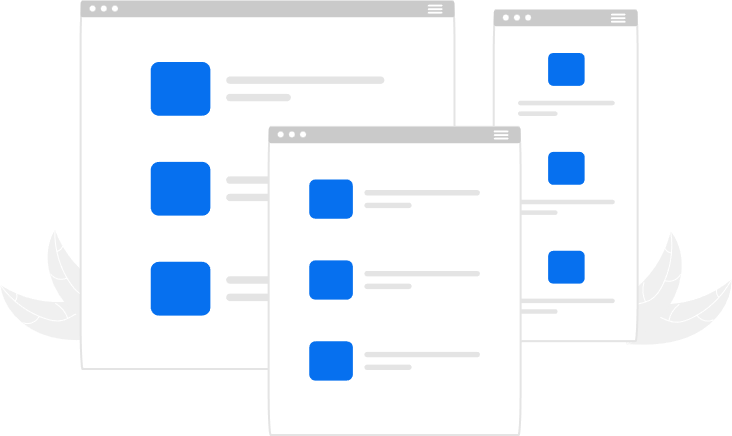 Stacked windows of campaign content